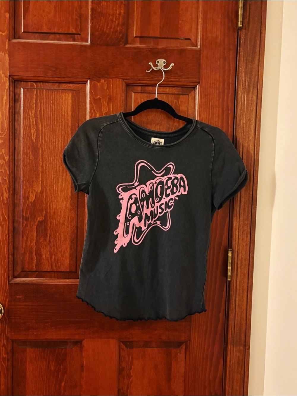 FREE PEOPLE We the Free Amoeba Records Top T-Shirt Short Sleeve Tee NWOT Sz L